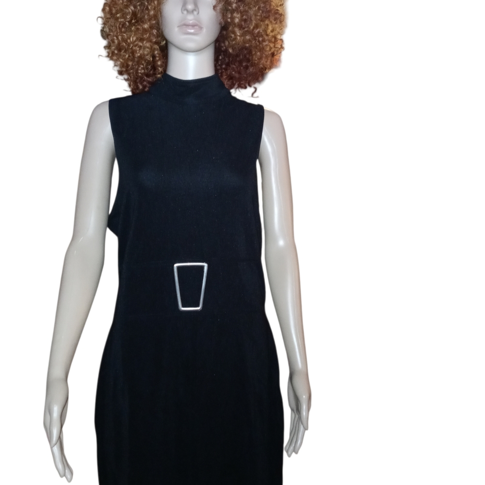 Elegant Vintage Black Sleeveless Dress